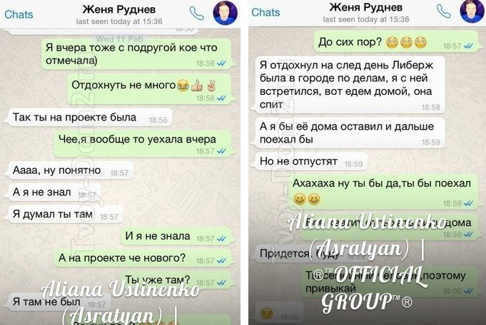 Алиана опубликовала свою преписку с Рудневым