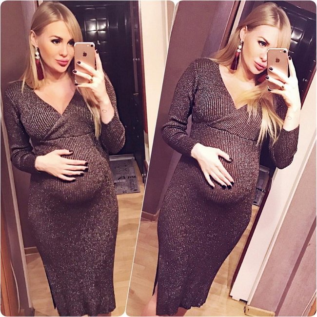 Фото Юлии Щаулиной на 28-ой неделе беременности