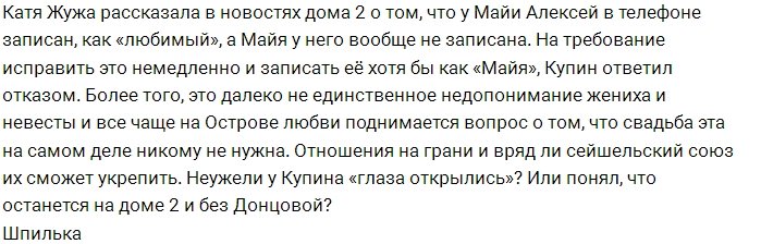 Мнение: Алексей Купин взбунтовался?