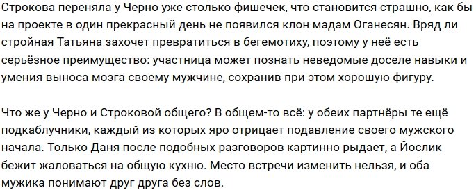 Мнение: Строкова взяла на вооружение методы Черно