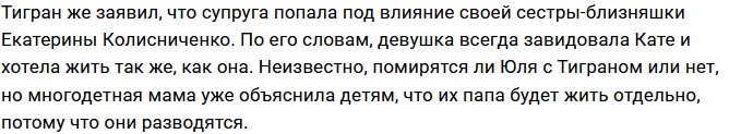 Тигран Салибеков нашёл виновницу в распаде его семьи