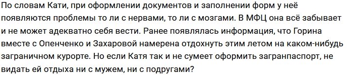 Горина истерит из-за неправильно оформленных документов в МФЦ