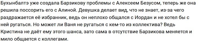 Иван Барзиков стал защитником Алины Иордан