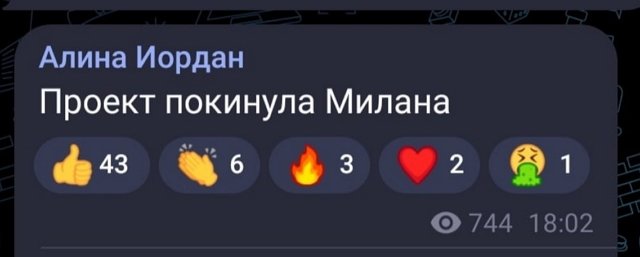 Милана Вяземских покинула проект