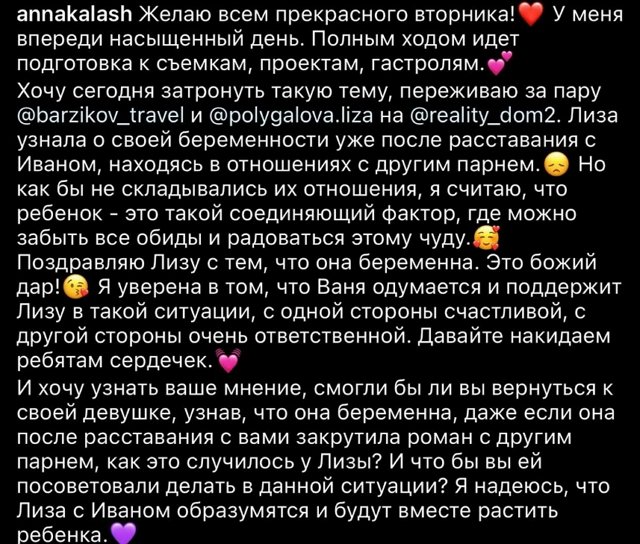 Анне Калашниковой оказалось не под силу помирить Полыгалову и Барзикова