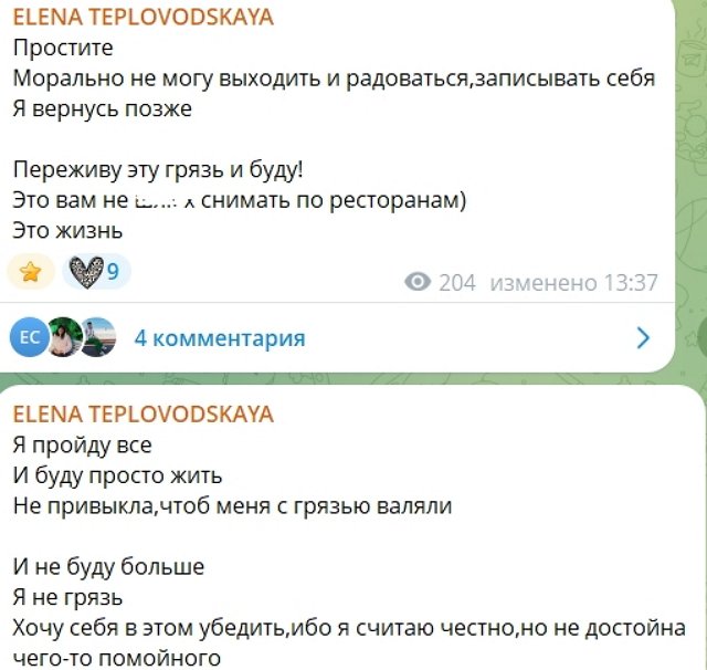 Елена Тепловодская: Я пройду всё и буду просто жить