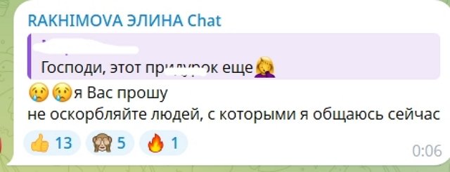 Элина Рахимова защищает перед фанатами Сергея Хорошева Элина Рахимова защищает перед фанатами Сергея Хорошева